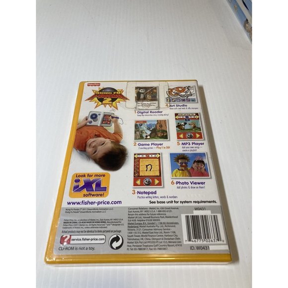 Fisher Price iXL learning System Kung Fu Panda 2 with 3D game Glasses Sealed New - Picture 2 of 3
